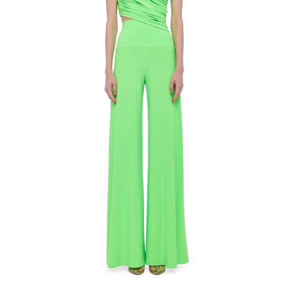 Norma Kamali ELEPHANT gaucho PANT neon green XL - Picture 3 of 6